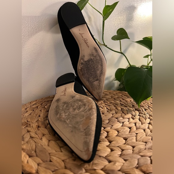 Sam Edelman Black Rivera Studded Suede Flat - Size 7 - Picture 5 of 5